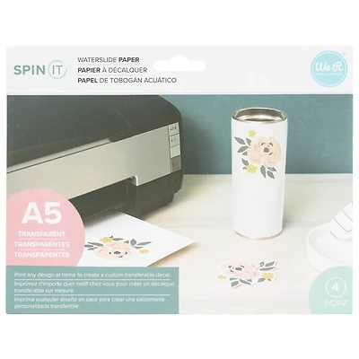 We R Memory Keepers® Spin It™ Clear Water Slide Paper, 8.5" x 6.5", 4ct.