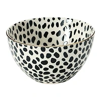 Hello Honey® 5'' Black & White Round Stoneware Bowl, 4ct.