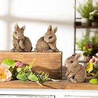 Mini Garden Bunny Rabbit Figurines Set