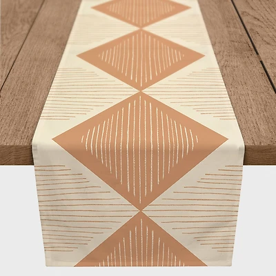 Loose Lines Triangle 16" x 90" Cotton Twill Runner