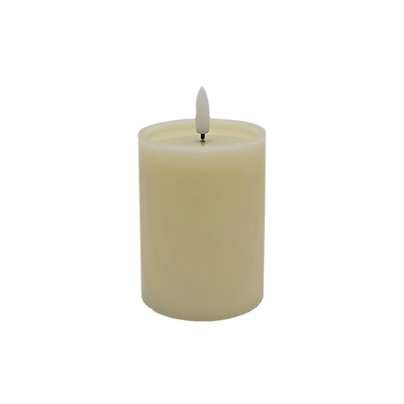 3" x 4" LED Wax Pillar Flickering Candle by Ashland