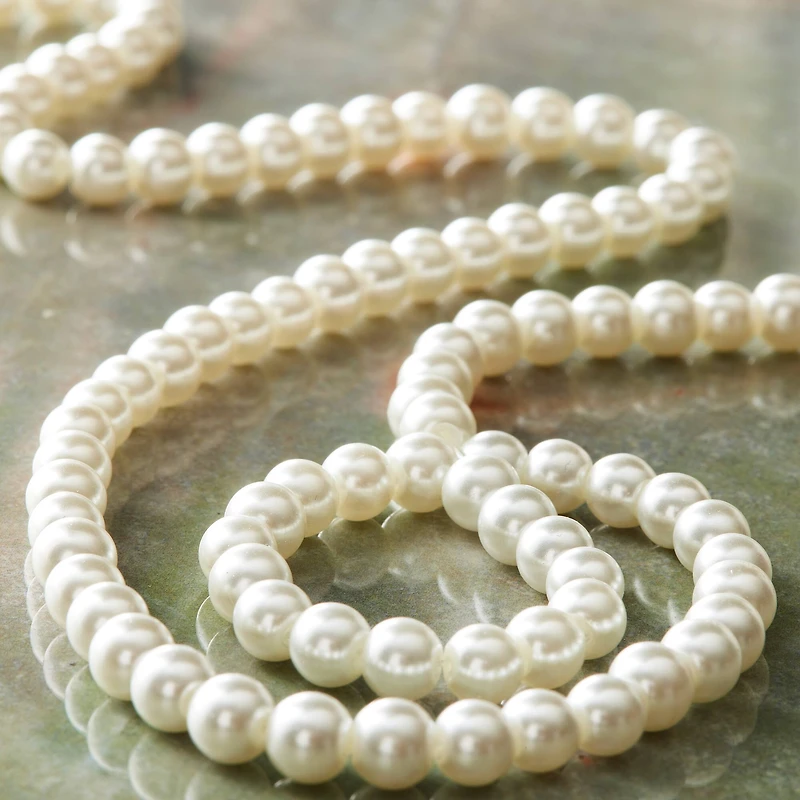12 Packs: 160 ct. (1920 total) White Pearl Glass Beads, 6mm by Bead Landing™