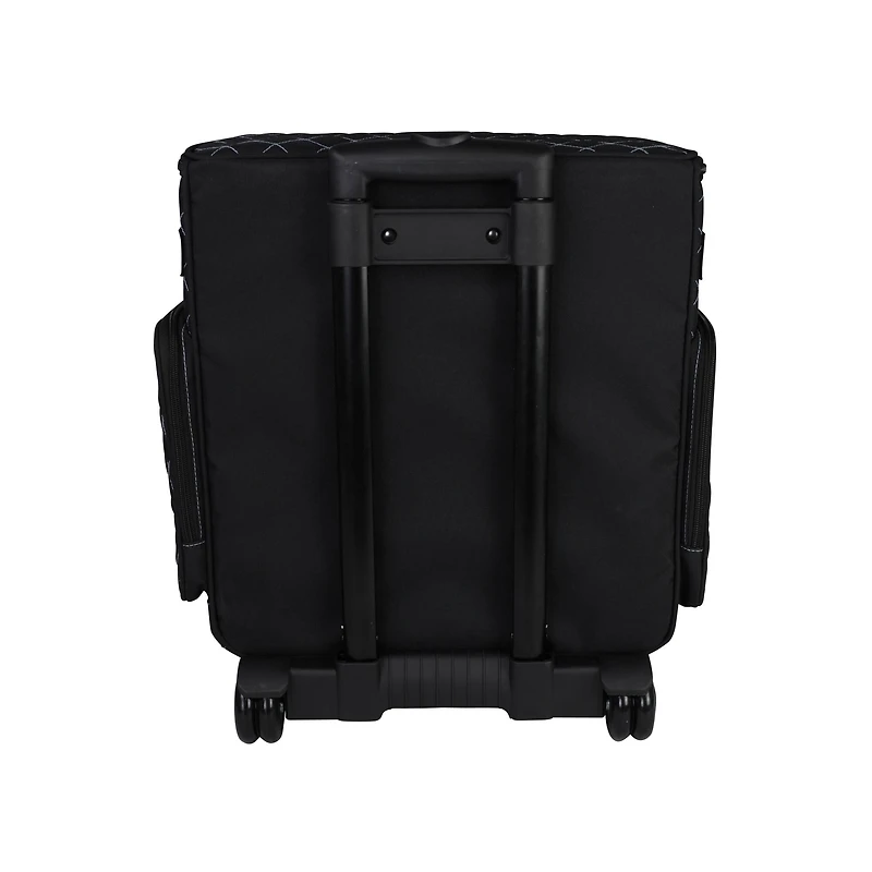 Everything Mary Black & Blue Quilted Rolling Craft Bag