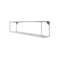 Hello Honey® 40" Matte Black Metal Two-Tier Wall Shelf