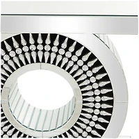 Silver Wood Mirrored Crystal Console Table 47" x 16" x 30"