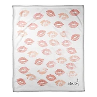 Muah Lips Throw Blanket