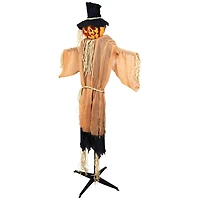 6ft. Animated Jack-O'-Lantern Scarecrow Halloween Decoration