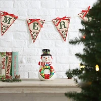 Mr. Christmas 9" Nostalgic Ceramic Snowman Figure