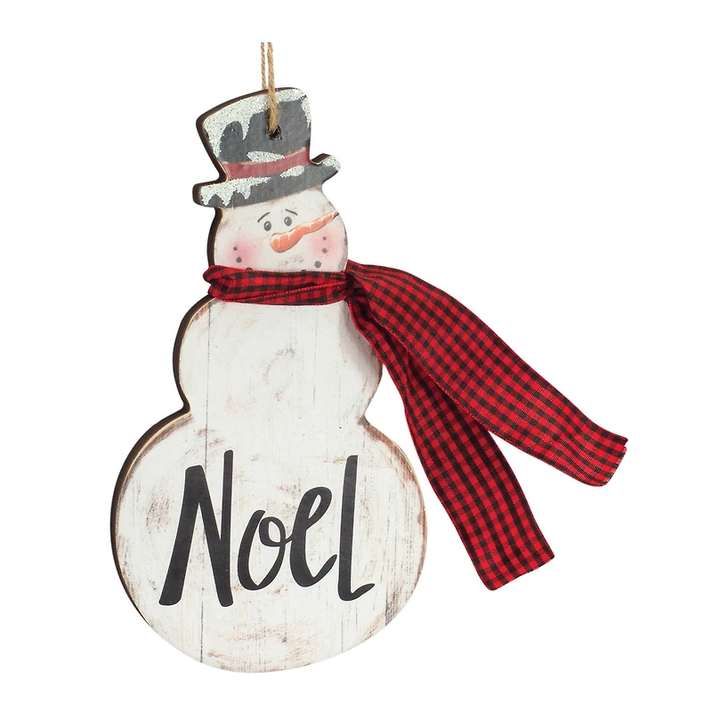 6ct. 7.25" Joy & Noel Snowman Ornaments