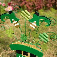 Glitzhome® 31.5" Wooden St. Patrick's Leprechaun Belt Décor