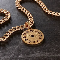 Gold Round Zodiac Pendant by Bead Landing™