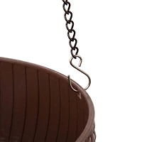 Glitzhome® 30" Solar Lighted Hanging Basket Planter