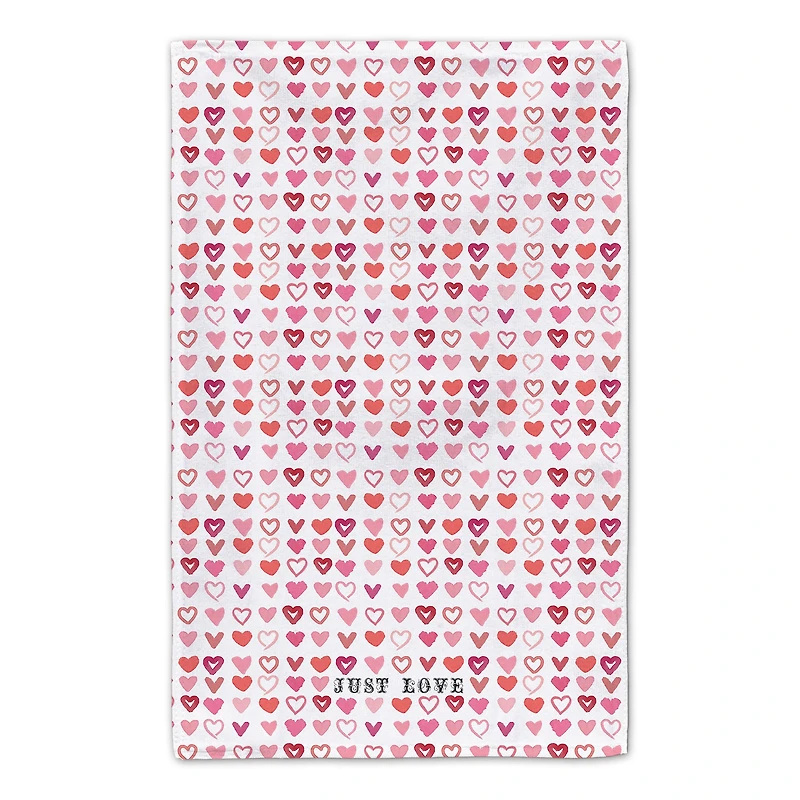 Just Love Hearts 16" x 25" Tea Towel - Set of 2