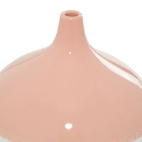 Pink Ceramic Modern Vase, 10" x 9" x 9"