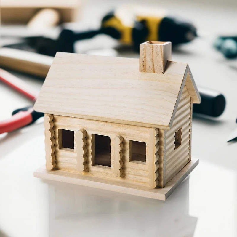 S&S® Worldwide Wooden DIY Log Cabin