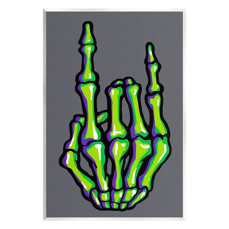 Stupell Industries Rock On Skeleton Hand Wall Plaque