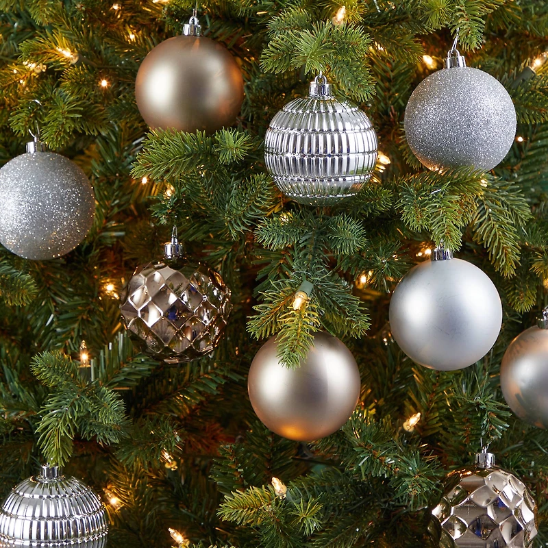 40ct. 3" Gold & Silver Shatterproof Ball Ornaments
