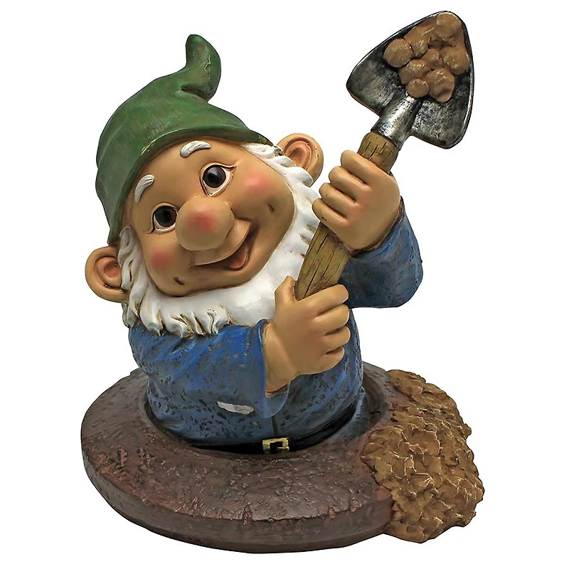 Design Toscano Shoveling Sam, the Garden Gnome Statue