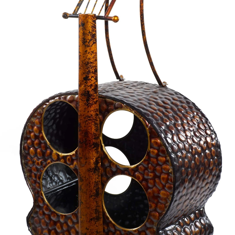 47" Brass Metal Traditional Wine Holder Rack