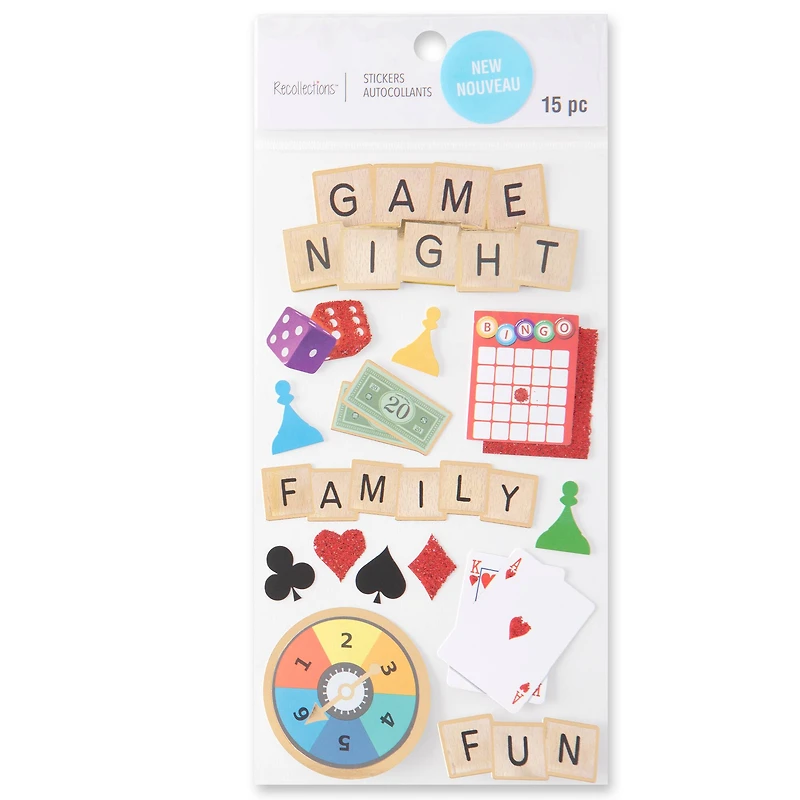 Game Night Dimensional Stickers by Recollections™