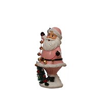 9.5" Pink Santa with Bells Tabletop Décor by Ashland®