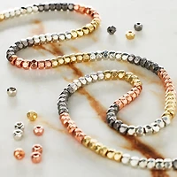 12 Pack: Metal Faceted Rondelle Beads, 3mm by Bead Landing®