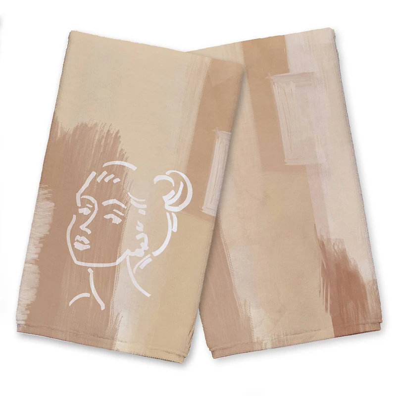 Neutral Desert Girl Towel Set