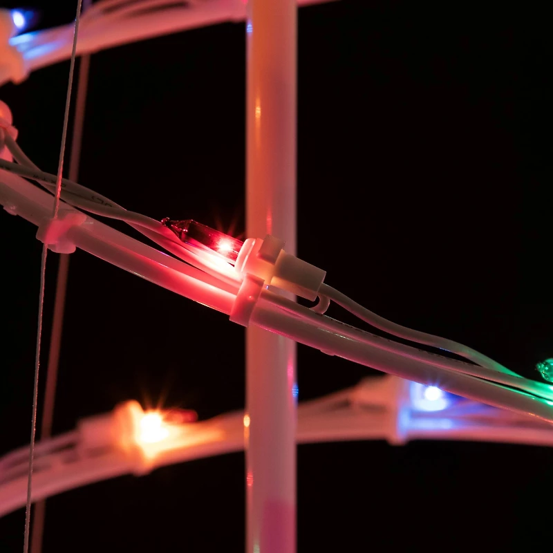 4ft Lighted Spiral Christmas Tree with Star Tree Topper Multi Lights