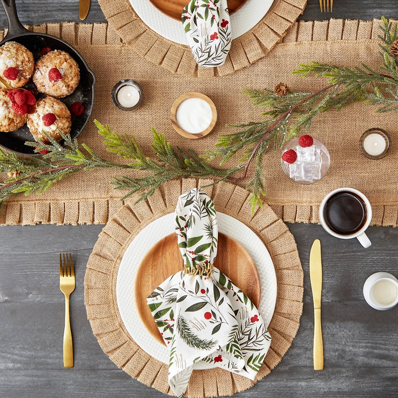DII® Holiday Sprigs Printed Napkin Set, 6ct.
