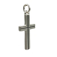 Charmalong™ Antique Silver Plated Cross Charm by Bead Landing™