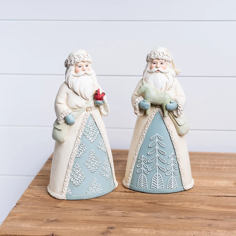 10.5" Winter Santa Figurine Set