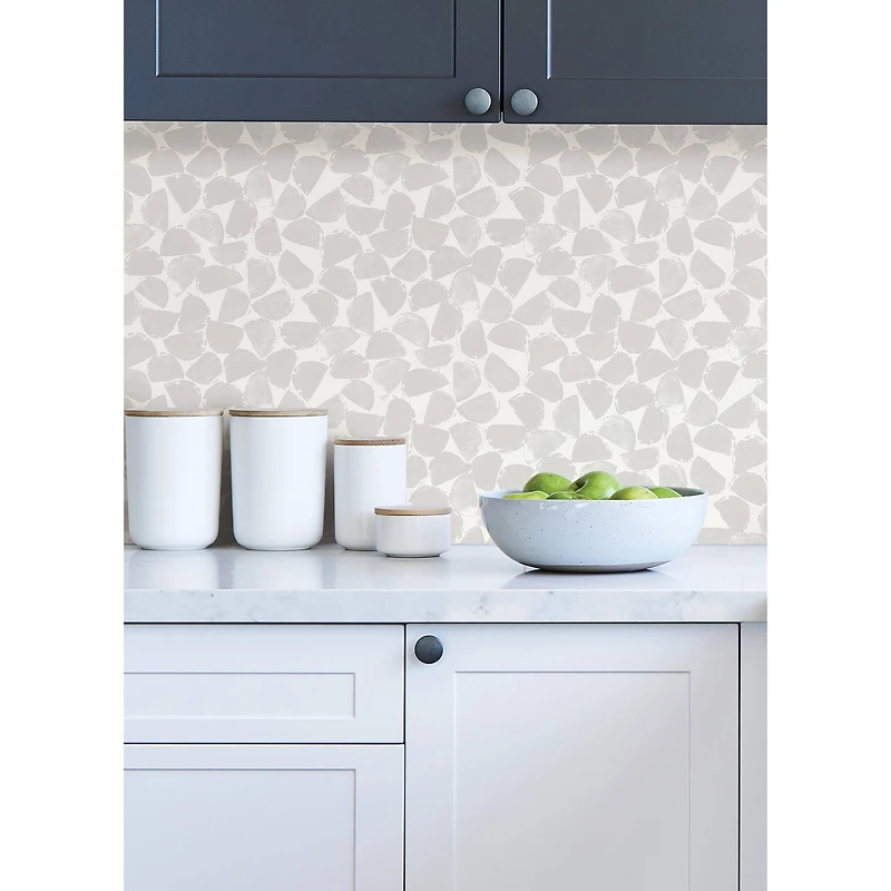 InHome Bliss Print Gray Peel & Stick Wallpaper