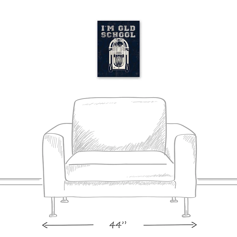 I'm Old School 12" x 16" Canvas Wall Art