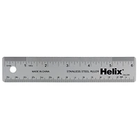 Helix® Stainless Steel Ruler, 6"