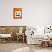 Stupell Industries Happy Jack-o-Lantern Halloween Pumpkin Canvas Wall Art