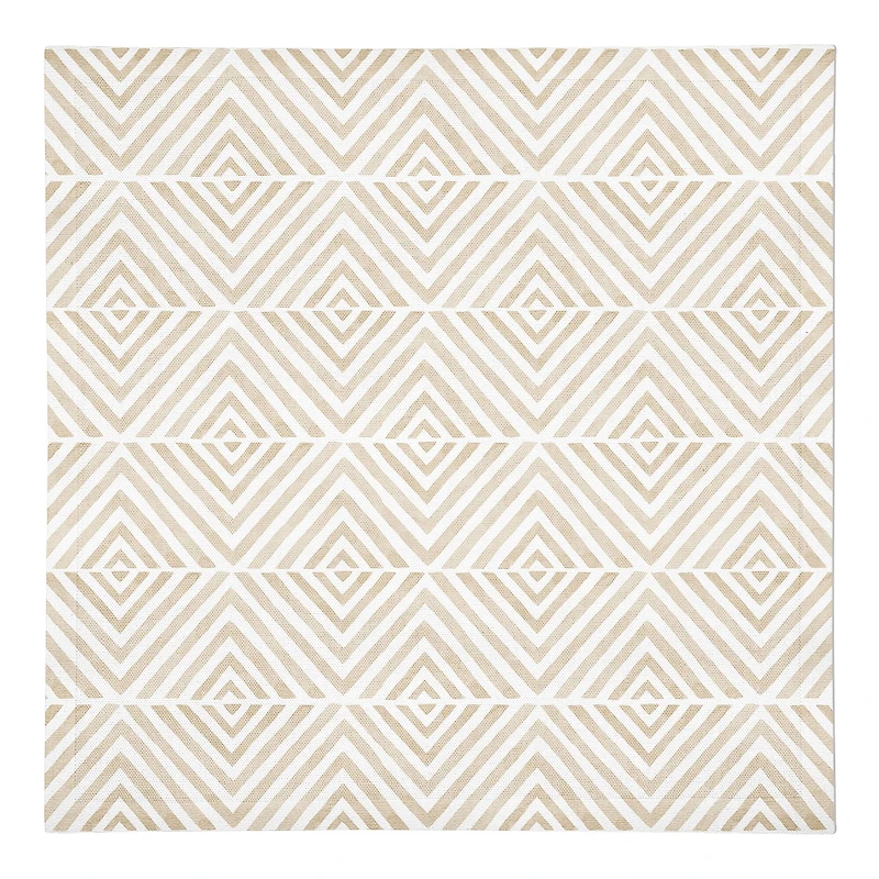 Cream Diamond Pattern Cotton Twill Napkin