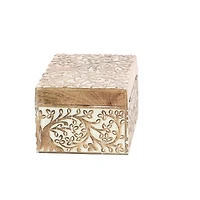 Natural Wooden Botanical Decorative Box Set