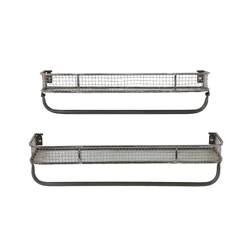 Hello Honey® Metal Wall Shelf with Hanging Bar Set