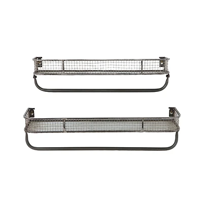 Hello Honey® Metal Wall Shelf with Hanging Bar Set