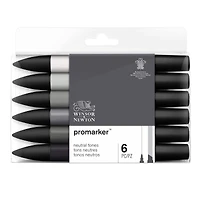 Winsor & Newton® ProMarker™ Neutral Tones 6 Marker Set