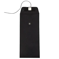 JAM Paper #10 Black Linen Business Button & String Closure Premium Envelopes, 25ct.