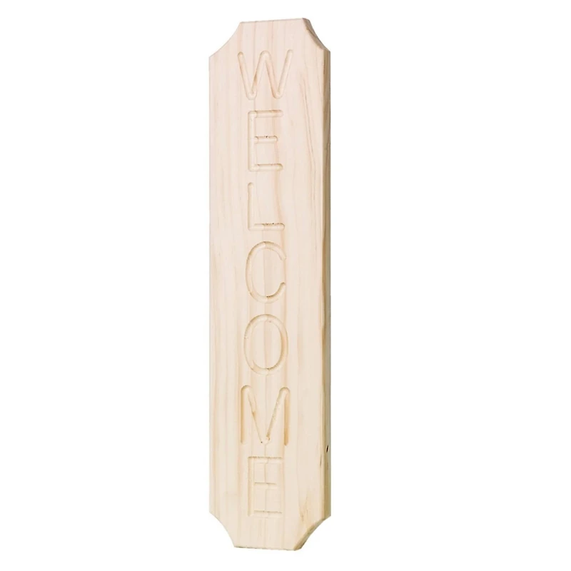 S&S Worldwide® Unfinished Wooden Welcome Sign