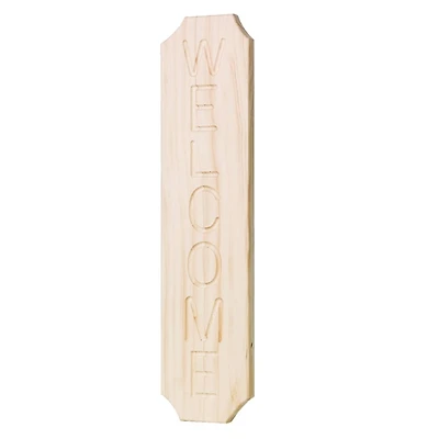 S&S Worldwide® Unfinished Wooden Welcome Sign