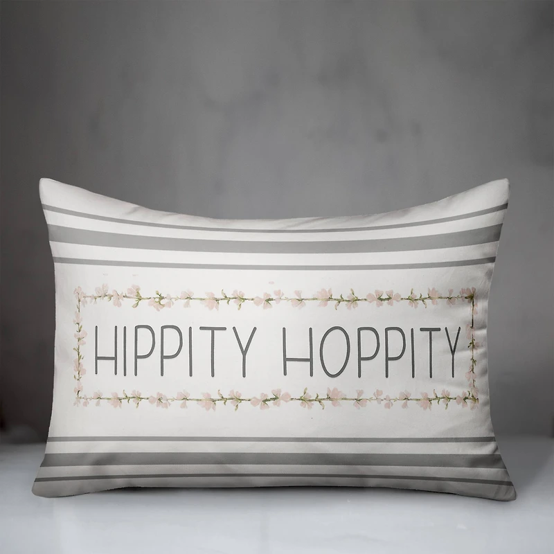 Hippity Hoppity Pillow 14" x 20" Throw Pillow