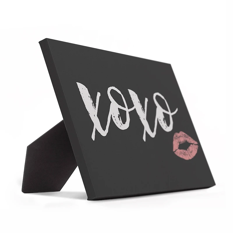 XOXO Kiss Tabletop Canvas Art