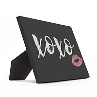 XOXO Kiss Tabletop Canvas Art