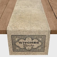 Witches Brew Label 5 16" x 90" Poly Twill Table Runner