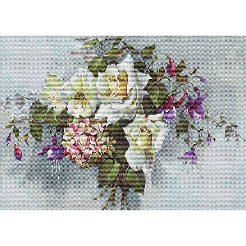 Luca-s Bouquet With Roses Counted Cross Stitch Kit