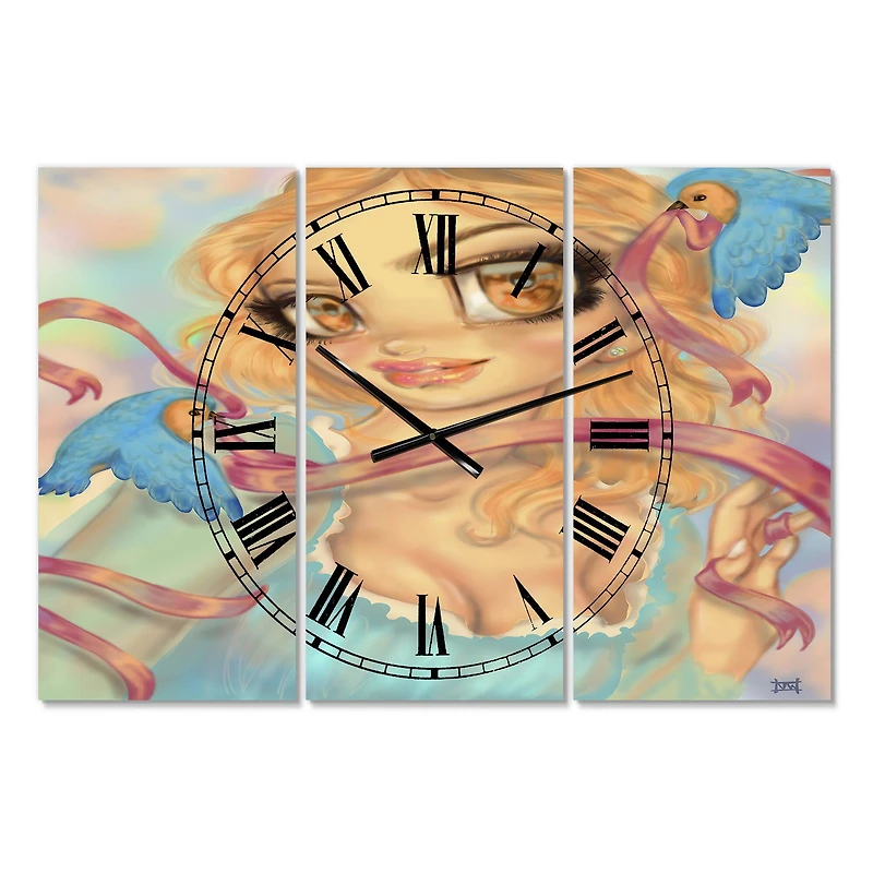 Designart 'Cinderella Oversized Modern Multipanel Wall Clock