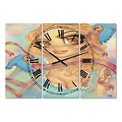Designart 'Cinderella Oversized Modern Multipanel Wall Clock
